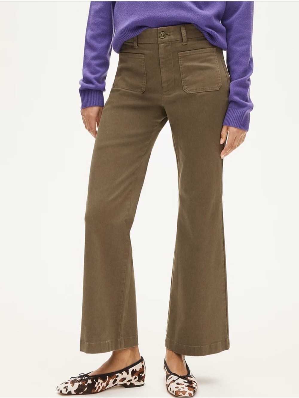 J Crew Charley Kickout Cropped Pants